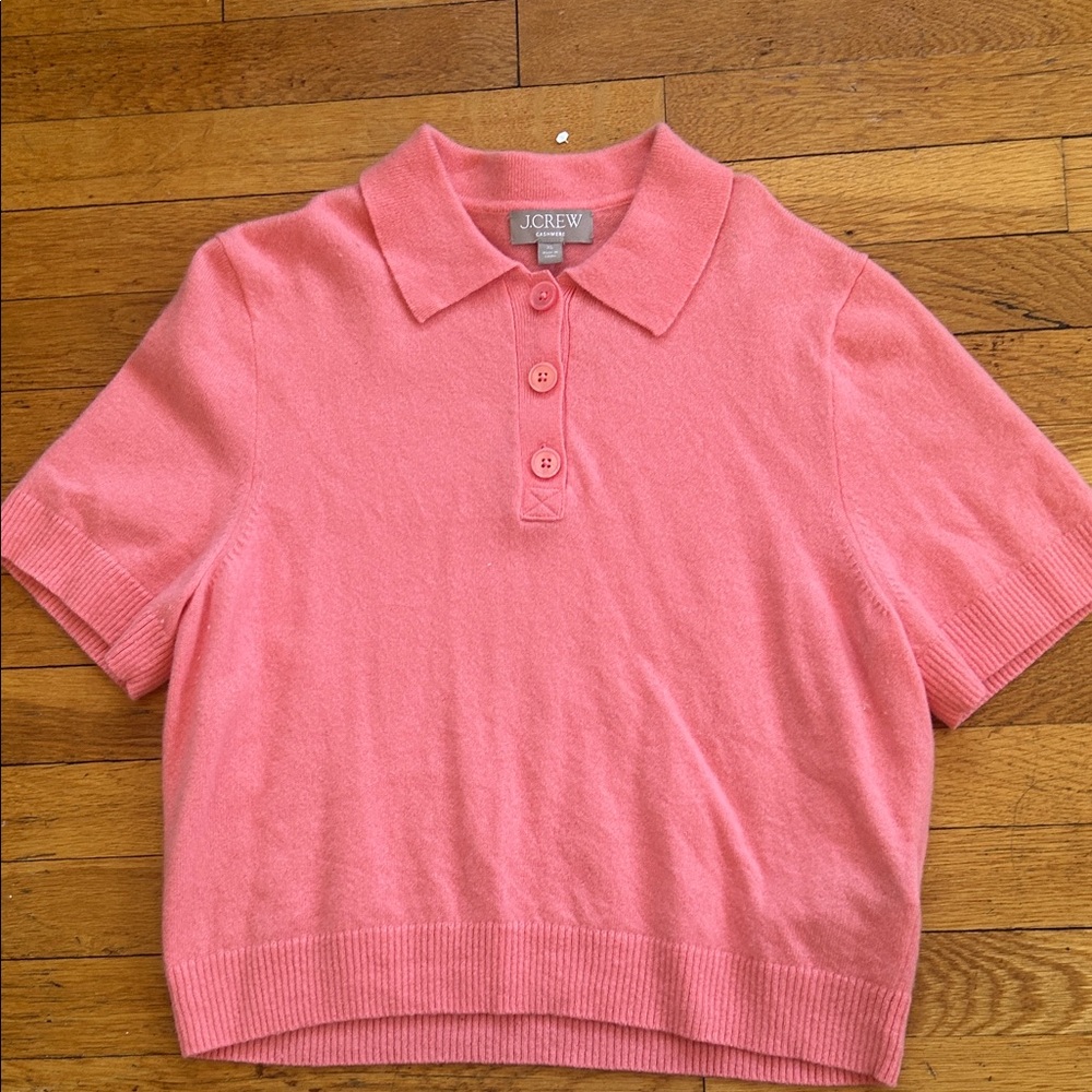 100% Cashmere J.Crew Cropped Polo